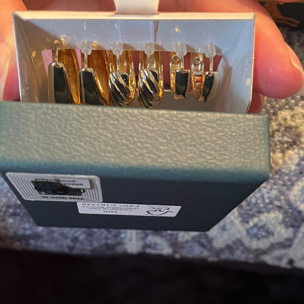 House of Harlow 1960 Gold and Silver Earring Trio - Picture 3 of 6
